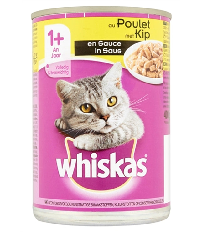 Whiskas Blik Adult Brokjes In Saus Kip