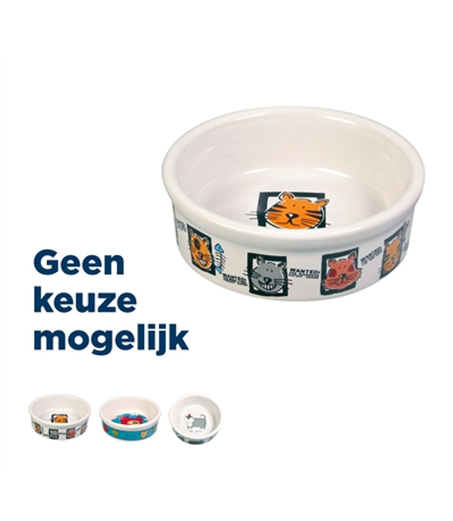 Trixie Voerbak Kat Keramiek Met Print Assorti