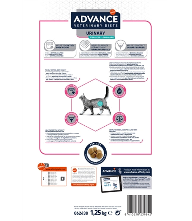 Advance Veterinary Diet Cat Urinary Sterilized Minder Calorieën
