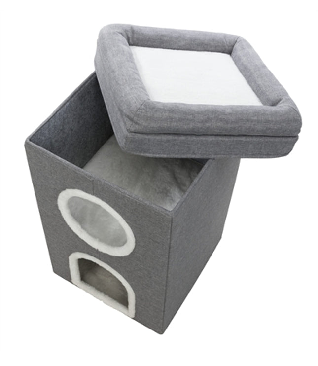 Trixie Krabpaal Cat Tower Saul Grijs