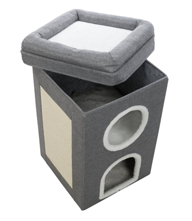 Trixie Krabpaal Cat Tower Saul Grijs