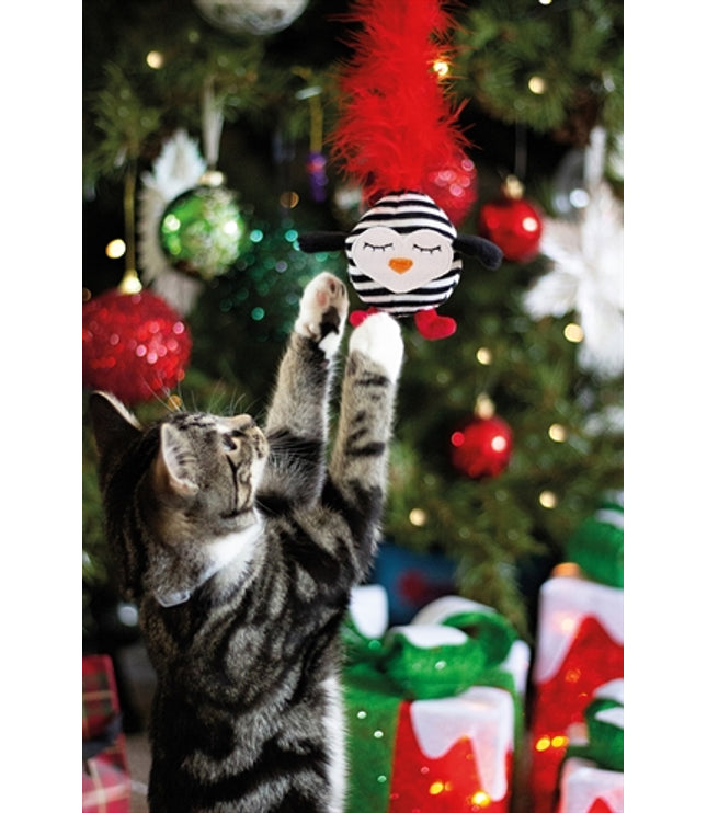 Rosewood Kattenhengel Gestreepte Pinguin Met Veer
