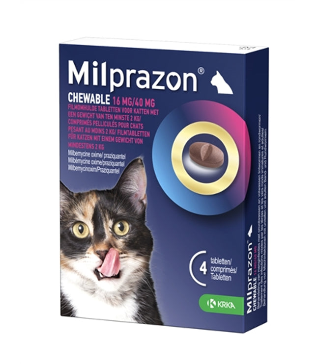 Krka Zzzkrka Milprazon Kauwtabletten Ontwormingstabletten Kat
