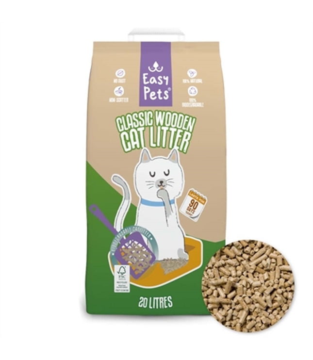 Easypets Biodegradable Classic Houtkorrels Kattenbakvulling