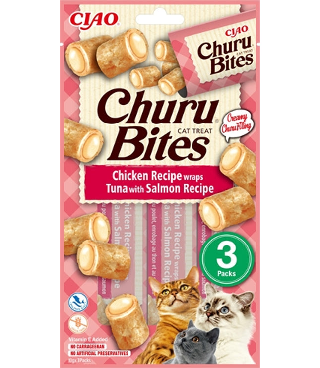 Inaba Churu Bites Cat Chicken Recipe Wraps Tuna With Salmon Recipe