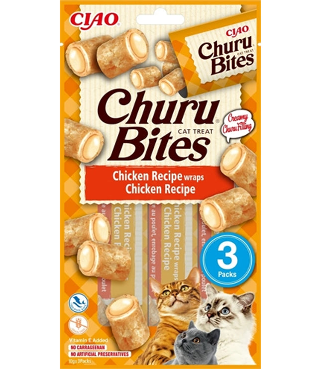Inaba Churu Bites Cat Chicken Recipe Wraps