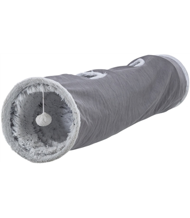 Trixie Katten Speeltunnel Harvey Velours / Pluche Grijs