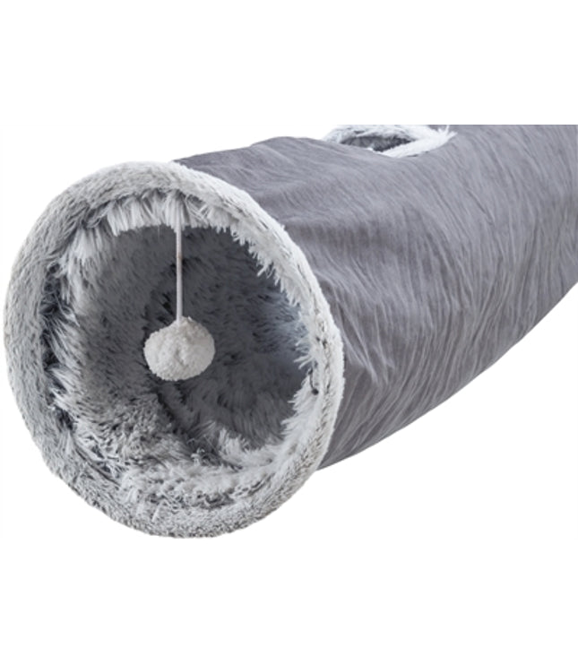 Trixie Katten Speeltunnel Harvey Velours / Pluche Grijs
