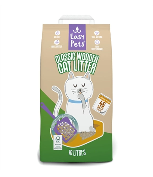 Easypets Biodegradable Classic Houtkorrels Kattenbakvulling
