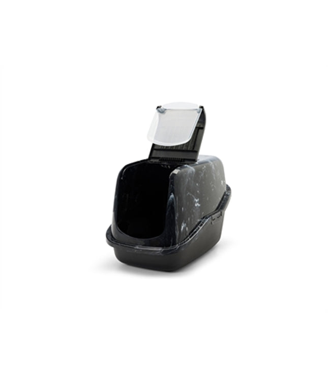 Savic Kattenbak Nestor Marble Zwart / Wit