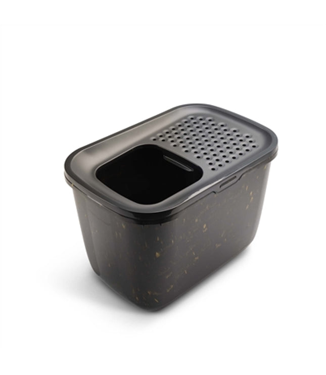Savic Kattenbak Hop In Marble Zwart / Goud