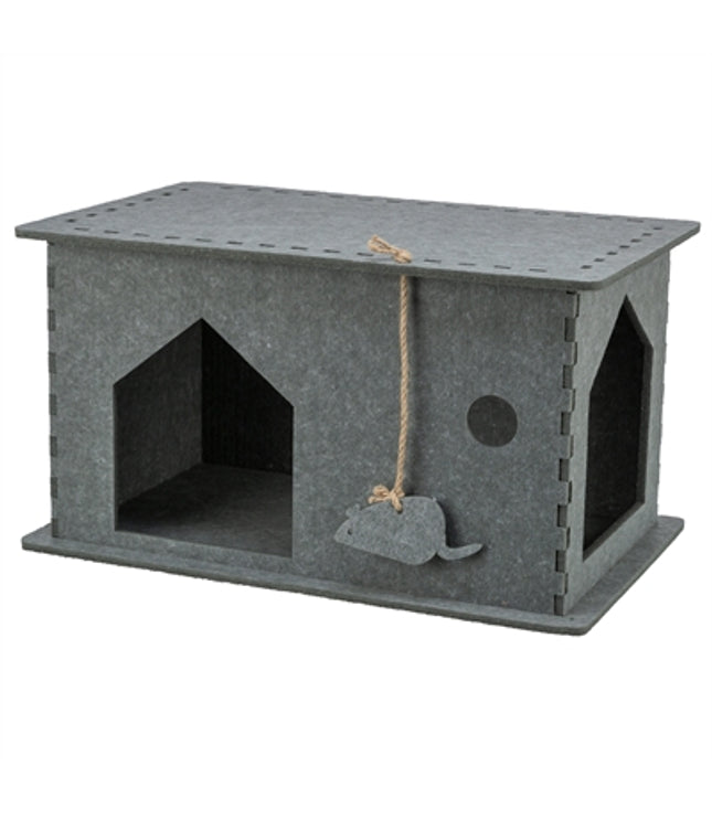 Trixie Kattenmand Huis Lene Vilt Grijs