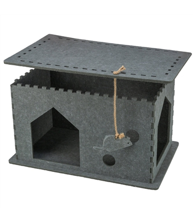 Trixie Kattenmand Huis Lene Vilt Grijs