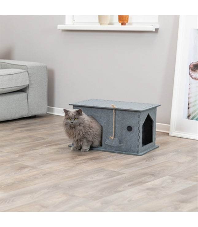 Trixie Kattenmand Huis Lene Vilt Grijs