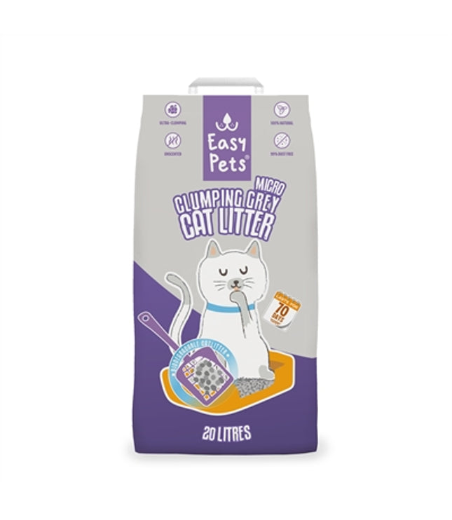 Easypets Kattenbakvulling Clumping Grey Micro
