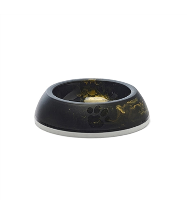Savic Voerbak Kat Delice Marble Zwart / Goud