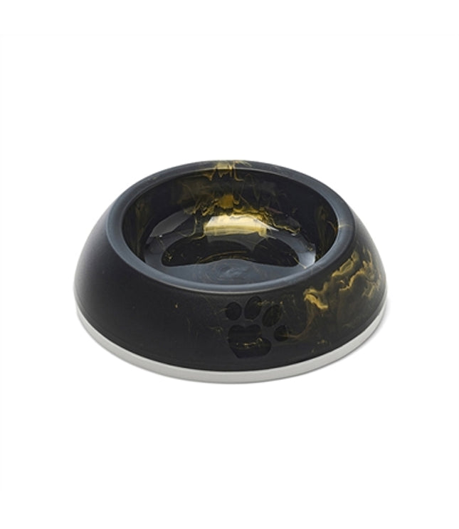Savic Voerbak Kat Delice Marble Zwart / Goud