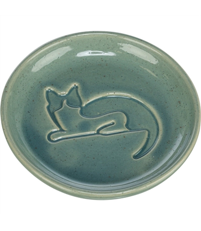 Trixie Voerbak Kat Katrelief Keramiek Blauw