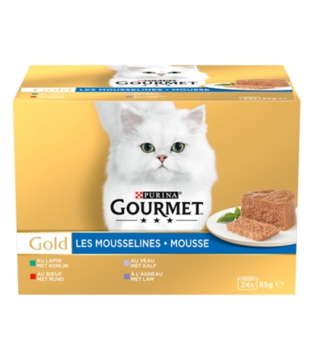 Gourmet Gold Mousse Mixed Konijn / Rund / Kalf / Lam