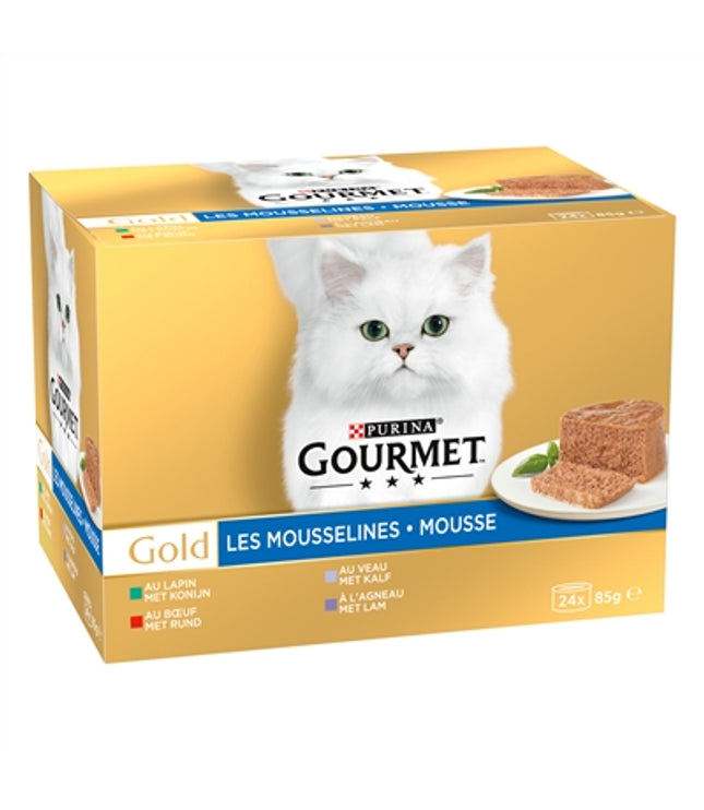 Gourmet Gold Mousse Mixed Konijn / Rund / Kalf / Lam