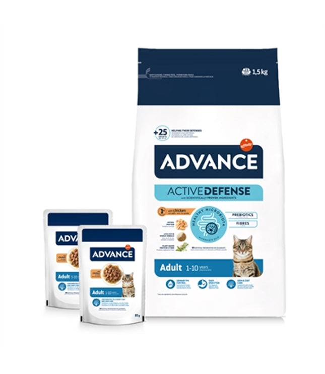 Advance Cat Adult Chicken / Rice + 2 Pouches Chicken