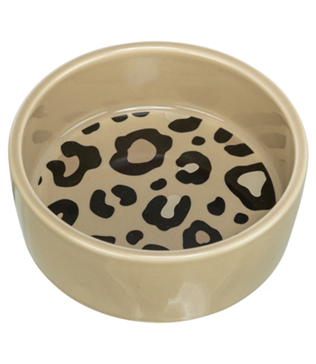 Trixie Voerbak / Drinkbak Leo Kat Keramiek Panterprint Assorti