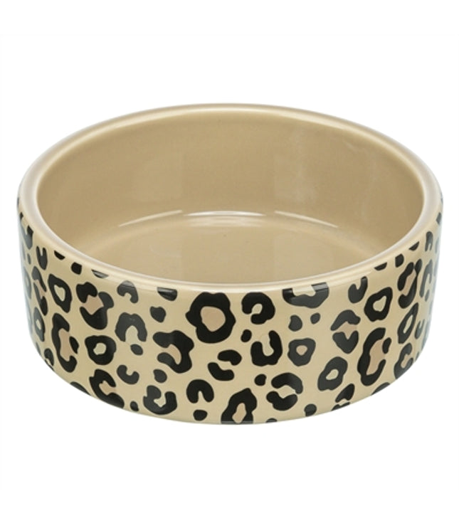 Trixie Voerbak / Drinkbak Leo Kat Keramiek Panterprint Assorti