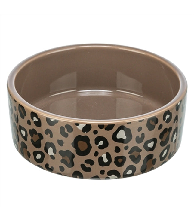 Trixie Voerbak / Drinkbak Leo Kat Keramiek Panterprint Assorti
