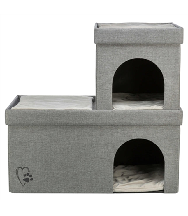 Trixie Kattenmand / Kattenhuis Kimy Soft 2 Verdiepingen Lichtgrijs