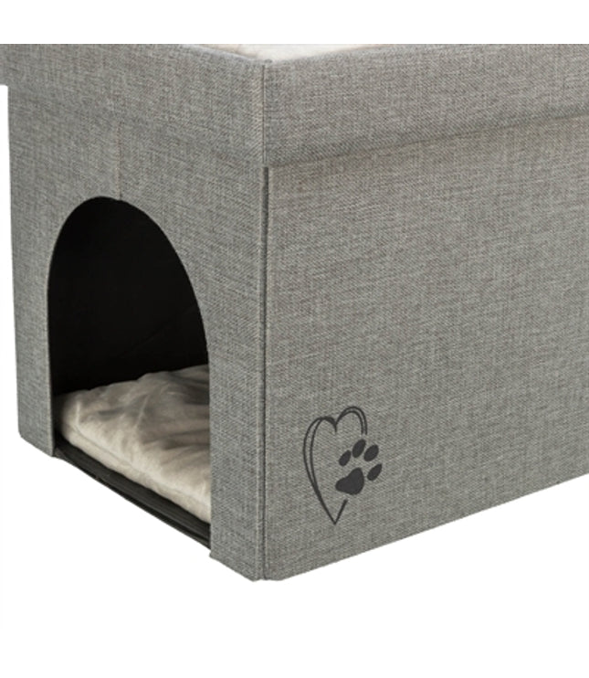 Trixie Kattenmand / Kattenhuis Kimy Soft 2 Verdiepingen Lichtgrijs