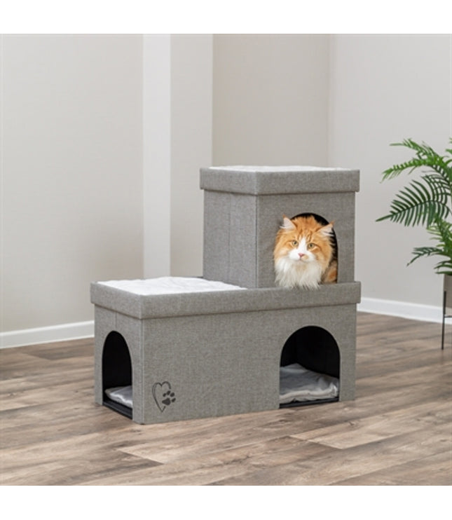 Trixie Kattenmand / Kattenhuis Kimy Soft 2 Verdiepingen Lichtgrijs