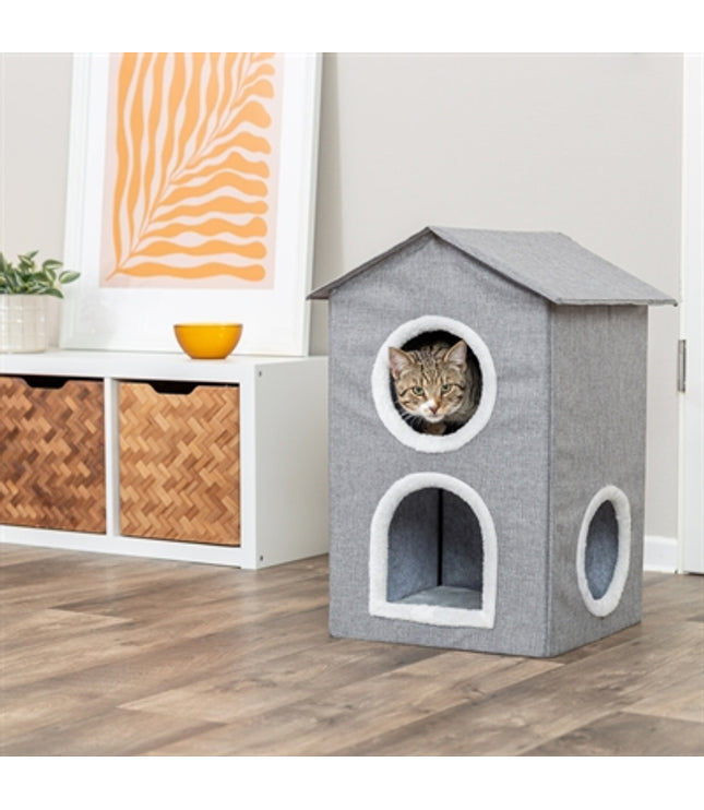 Trixie Kattenmand / Kattenhuis Nora Soft 2 Verdriepingen Lichtgrijs