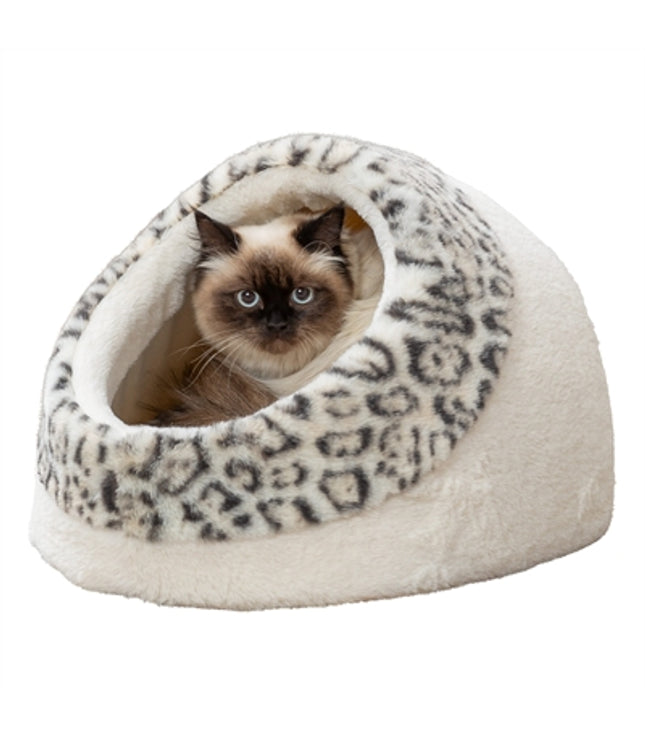 Trixie Kattenmand Iglo Leo  Soft Pluche Creme / Panterprint