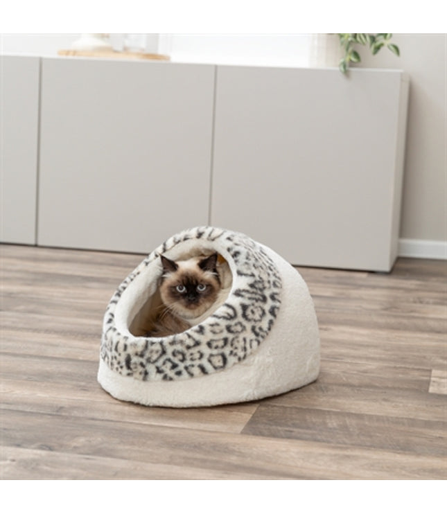 Trixie Kattenmand Iglo Leo  Soft Pluche Creme / Panterprint