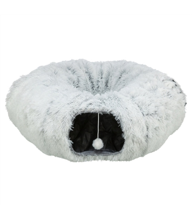 Trixie Harvey Pluche Speeltunnel / Donut Wit / Grijs