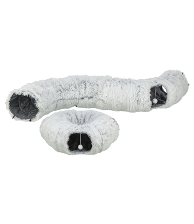 Trixie Harvey Pluche Speeltunnel / Donut Wit / Grijs