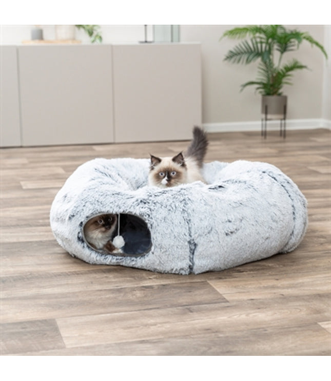 Trixie Harvey Pluche Speeltunnel / Donut Wit / Grijs