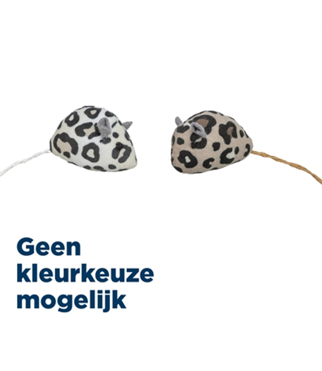 Trixie Pluche Muis Panterprint Met Kattenkruid / Catnip Assorti