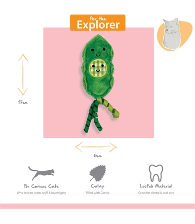 Happy Pet Tabby Patch Erwten Met Catnip