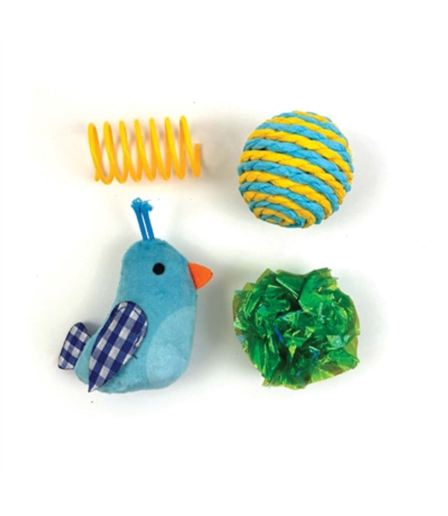Happy Pet Tabby Patch Vogel Multipack Blauw