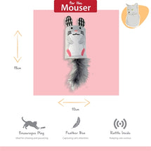 Happy Pet Tabby Patch Muis Ratel En Roller Grijs