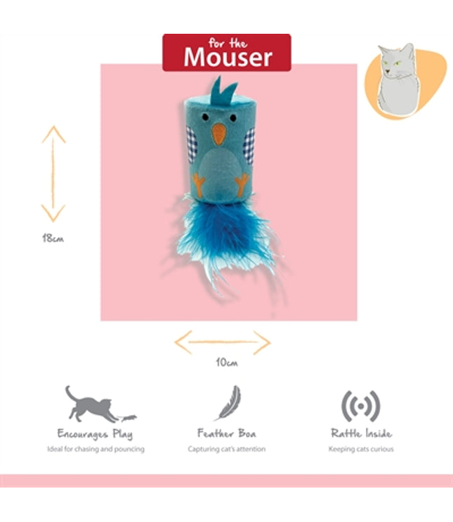 Happy Pet Tabby Patch Vogel Ratel En Roller Blauw