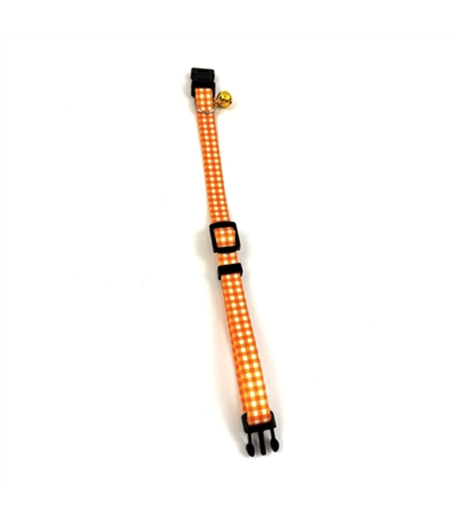 Happy Pet Tabby Patch Halsband Kat Ruit Oranje