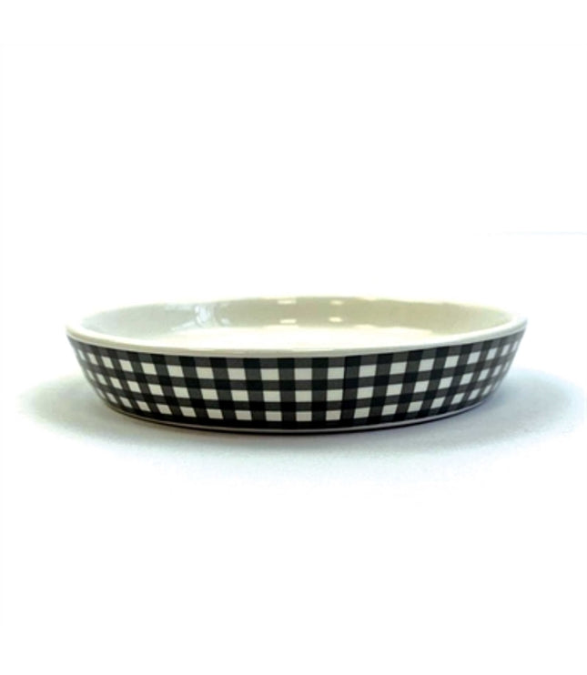 Happy Pet Tabby Patch Voerbak Kat Ruit Keramisch Zwart / Wit
