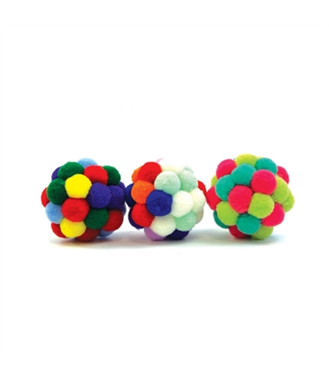 Happy Pet Tabby Patch Pom Pom Bal Assorti