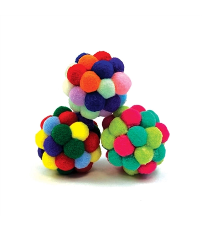 Happy Pet Tabby Patch Pom Pom Bal Assorti
