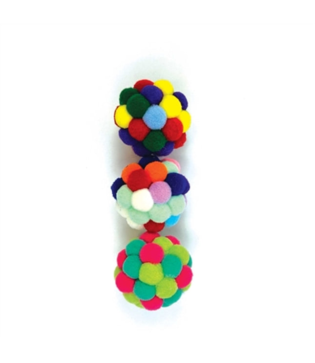 Happy Pet Tabby Patch Pom Pom Bal Assorti