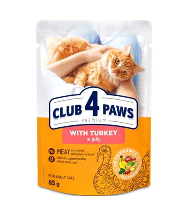 Club 4 Paws Premium Adult Pouch Kalkoen In Gelei