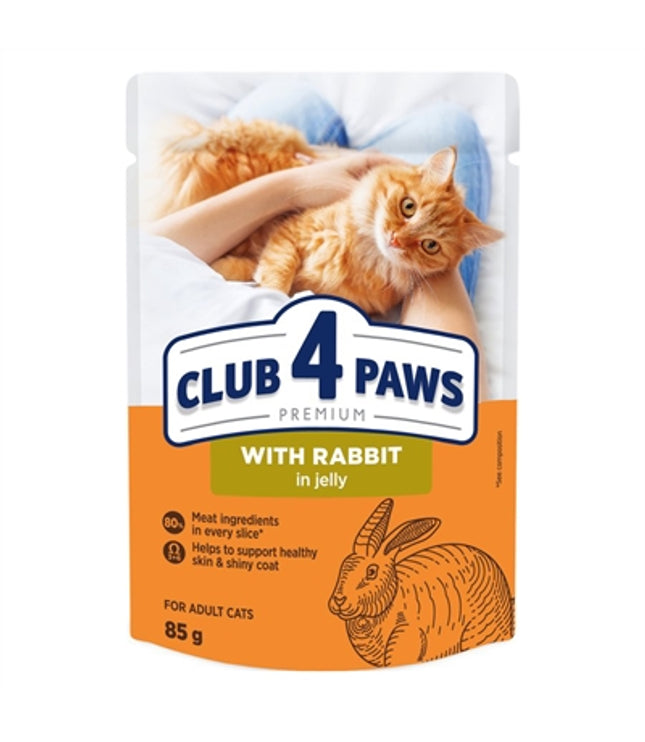 Club 4 Paws Premium Adult Pouch Konijn In Gelei