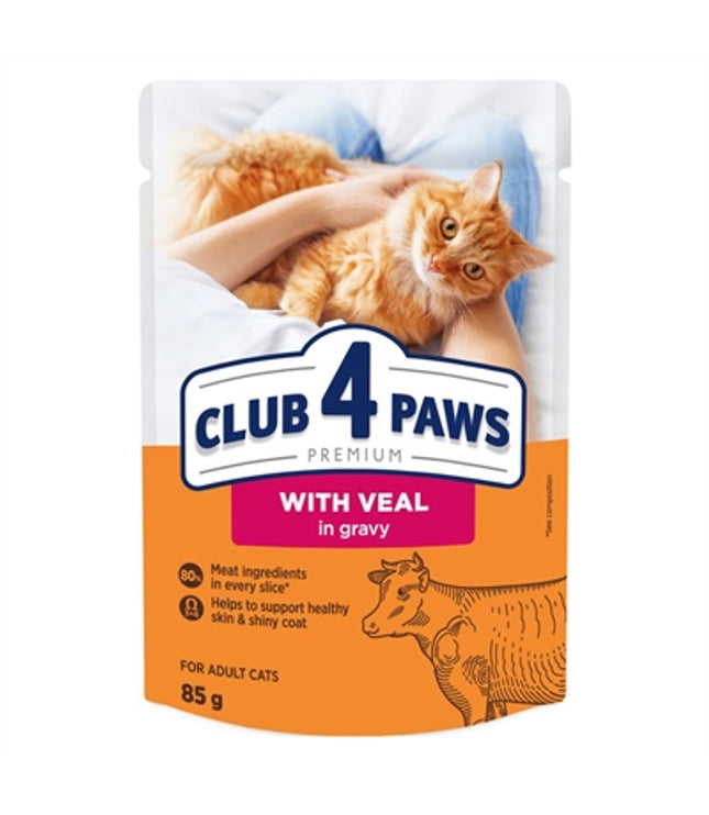 Club 4 Paws Premium Adult Pouch Kalf In Saus